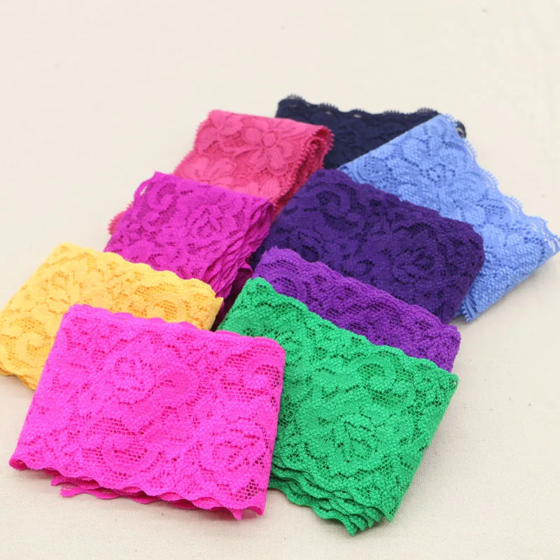 Эластичная кружевная ткань 10 ярдов/партия ширина 5-6 см 6 цветов | Дом и сад