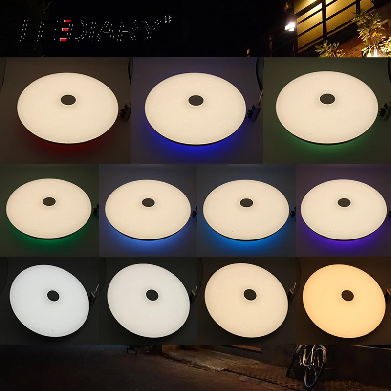 LEDIARY 36 Вт 220 В с регулируемой яркостью светодиодные потолочные светильники Bluetooth