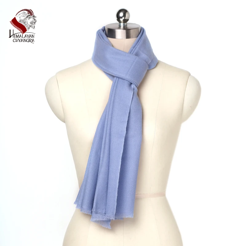 Непальский 100% кашемировый шарф шаль глушитель классический сплошной цвет