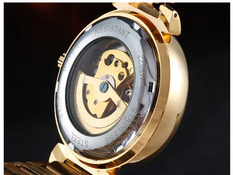 WINNER Men Rome Number Fashion Watch Mens Skeleton Mechanical Clock Steampunk Stainless Steel Watches Montre Homme Wristwatch | Наручные