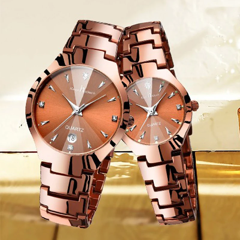 В курсе Нержавеющая сталь Водонепроницаемый Любители кварцевые наручные часы