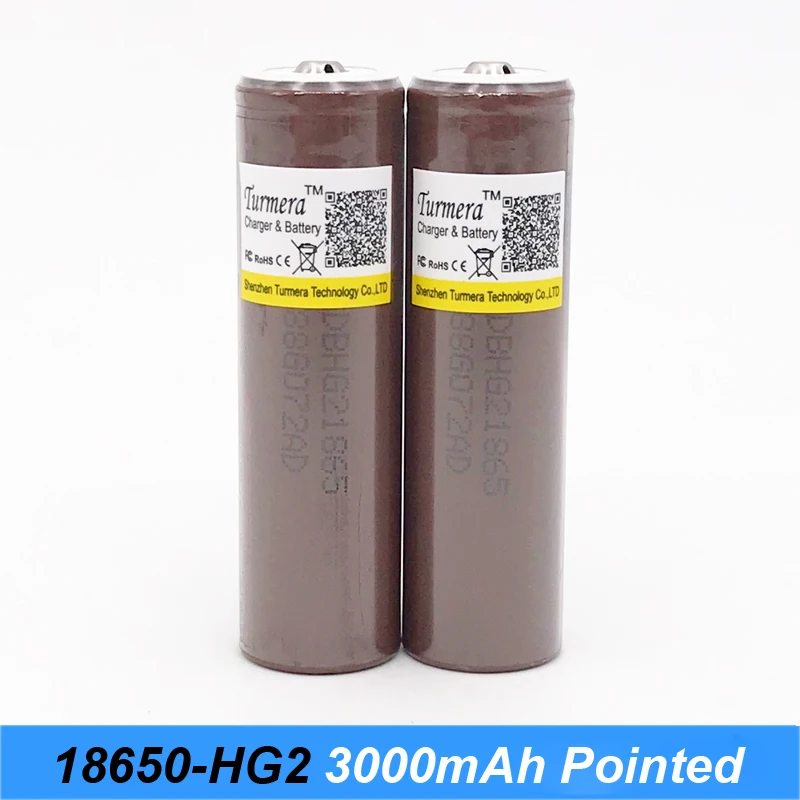 Оригинальный 18650HG2 3000 мАч с заостренным без PCB перезаряжаемый аккумулятор для