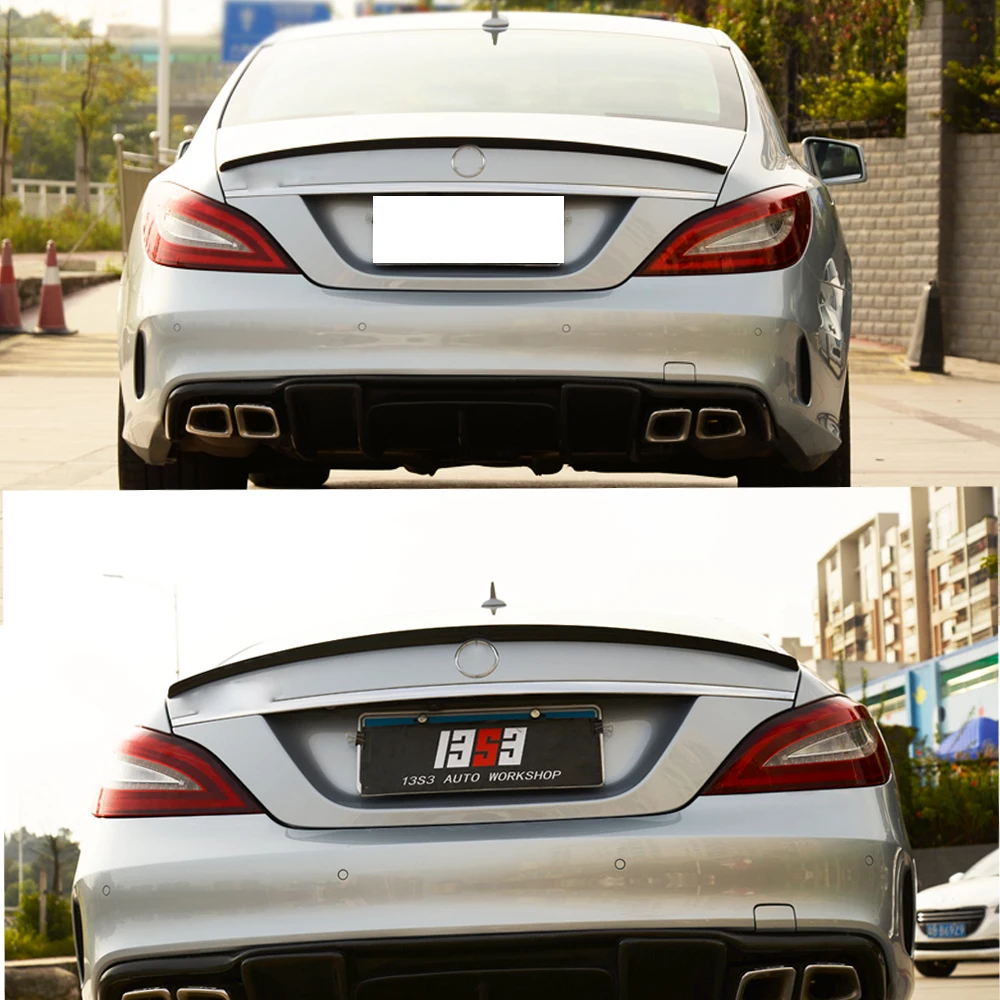 Задний спойлер багажника из углеродного волокна для Mercedes Benz CLS Class W218 Base Sport CLS63 AMG