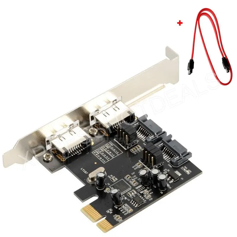 PCI E Express SATA3 SATA3.0 6 ГБ/сек. eSATA SATA III карта с кабелем для передачи данных ASM1061|sata iii|pci-e