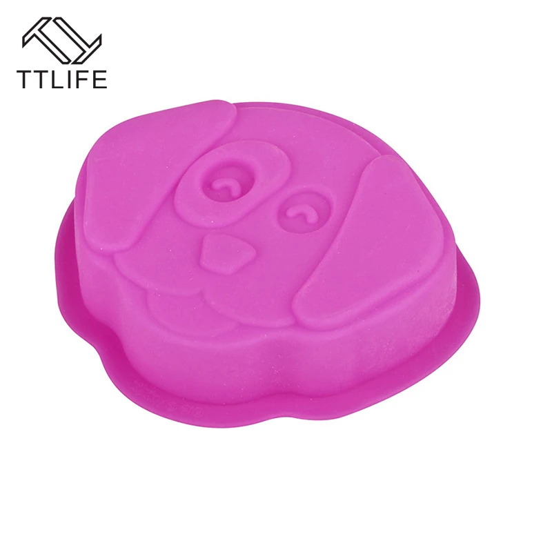 TTLIFE 2018 новая 3D форма для торта в виде головы собаки из пищевого силикона помадки