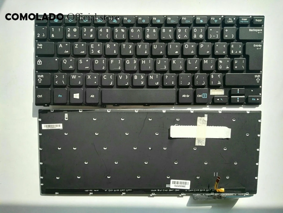 АФ арабо Французская клавиатура для Samsung 730UE NP740U3E 740U3E NP730U3E черная с подсветкой