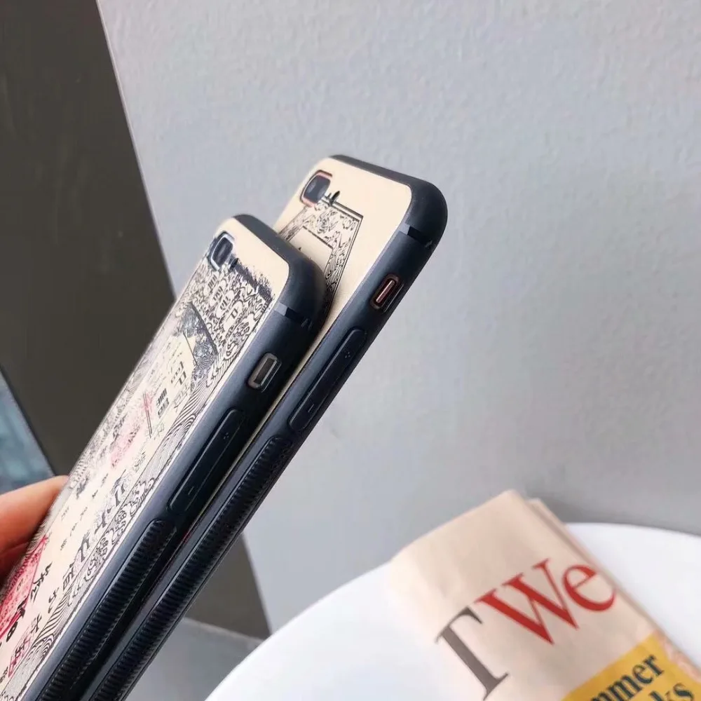 3D простой рельефный Китайский древний бумажный тисненый узор для Apple iPhone XS XR 7 8 Plus