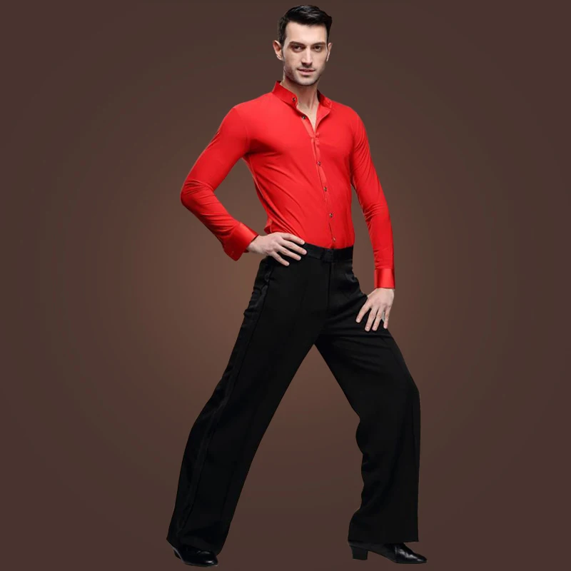 Джентльменская современная танцевальная одежда с длинными рукавами слиперы