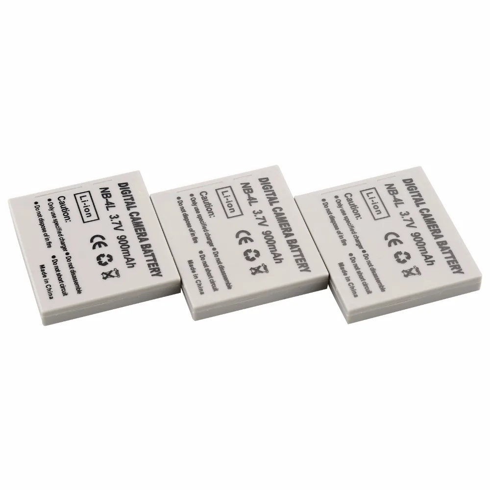 Probty 3 шт. NB-4L NB4L NB 4L аккумуляторная батарея для Canon IXUS 40 30 50 55 S5 WA60 TX1 DS4 SD960 IS 255 HS