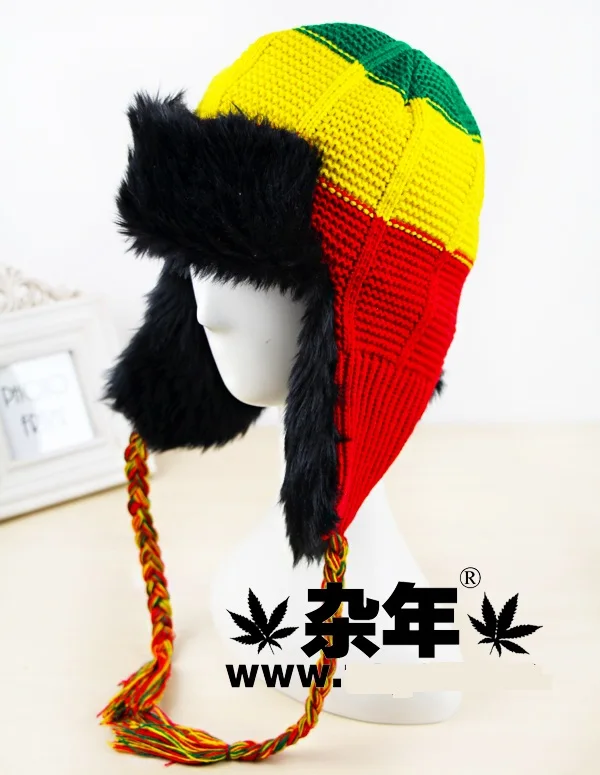 Rasta Регги зимняя шапка в стиле хип хоп Боб Кепка ямайском reggae разноцветная
