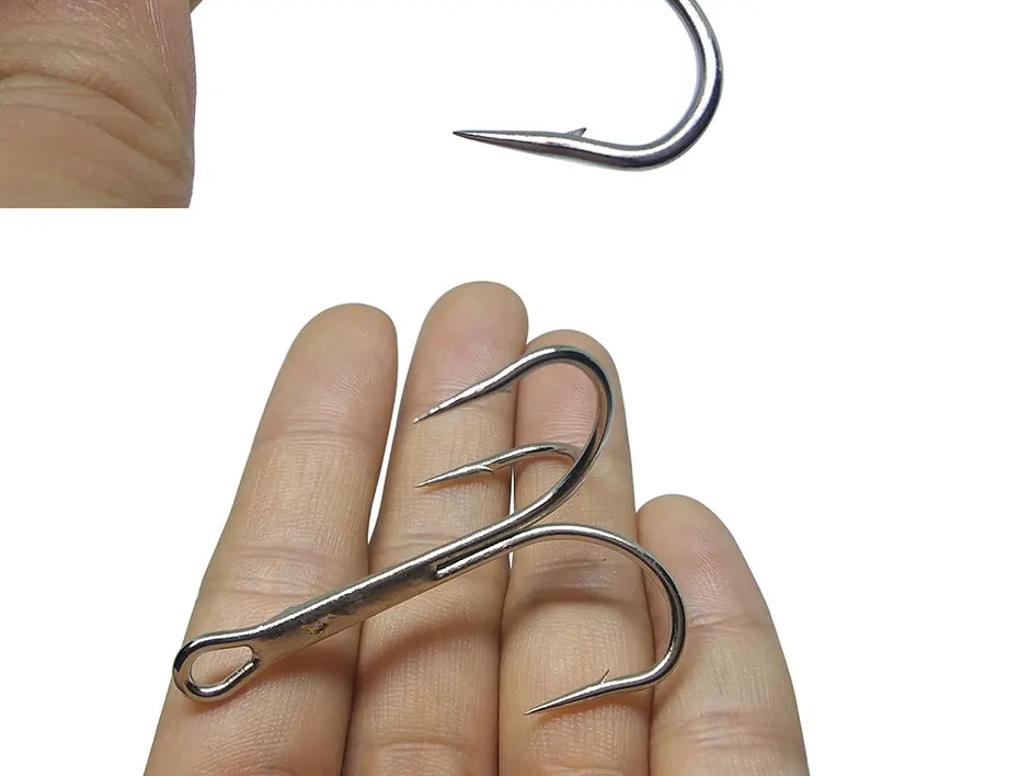 INFOF 50 шт./лот Карп Рыбалка рыболовные крючки PESCA Рыбная ловля острый тройной крючкообразный крючок соленой воды Терминал снасти размер 16-12/0