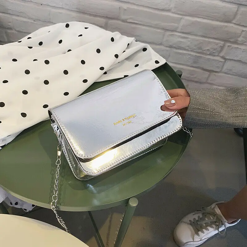 Женская сумка из лакированной кожи мессенджер на плечо вечерняя дорожная