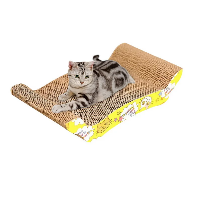 S-образный кошачий котенок гофрированный коврик для скребков кровати забота о