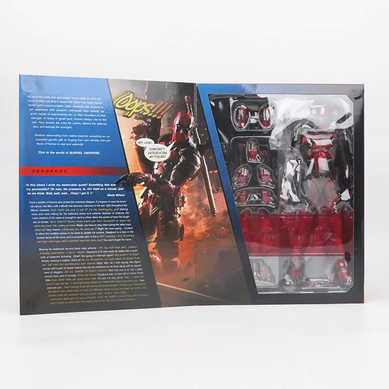 27 см Черная пантера фигурка Marvel Universe Variant Playarts ПВХ Фигурки Коллекционная модель игрушки Marvel игрушки Мстители - Цвет: deadpool box