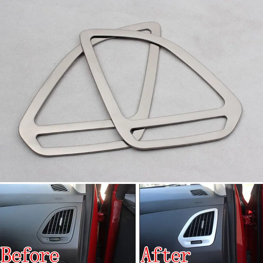 Нержавеющая сталь Авто приборная панель кондиционер вентиляционное отверстие