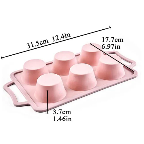 Rectangle Six Holes Кухонные инструменты для выпечки, силиконовая форма для торта, прямоугольная устойчивая форма для выпечки хлеба, десертов, 4 стиля, DIY формы для выпечки, кухонные инструменты - Цвет: Rectangle Six Holes