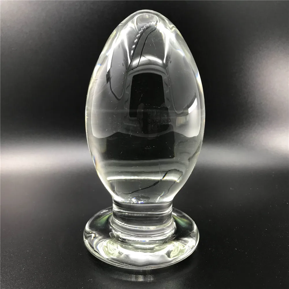 Super Huge Glass Anal Plug Oval Big Ball Prostate Massage Dilatador Expander Butt Sex Toys For Couples | Красота и здоровье