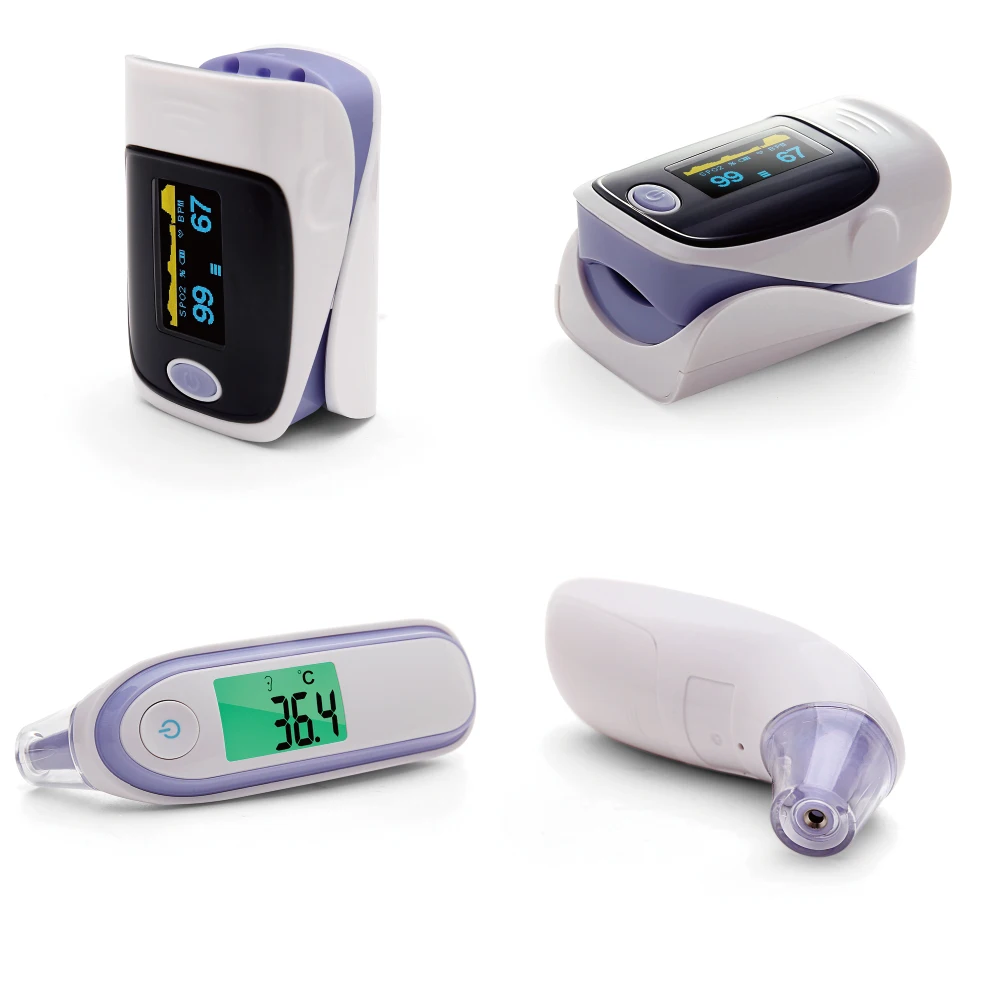 Пульсоксиметр Loodom на палец светодиодный OLED-дисплей инфракрасный термометр для