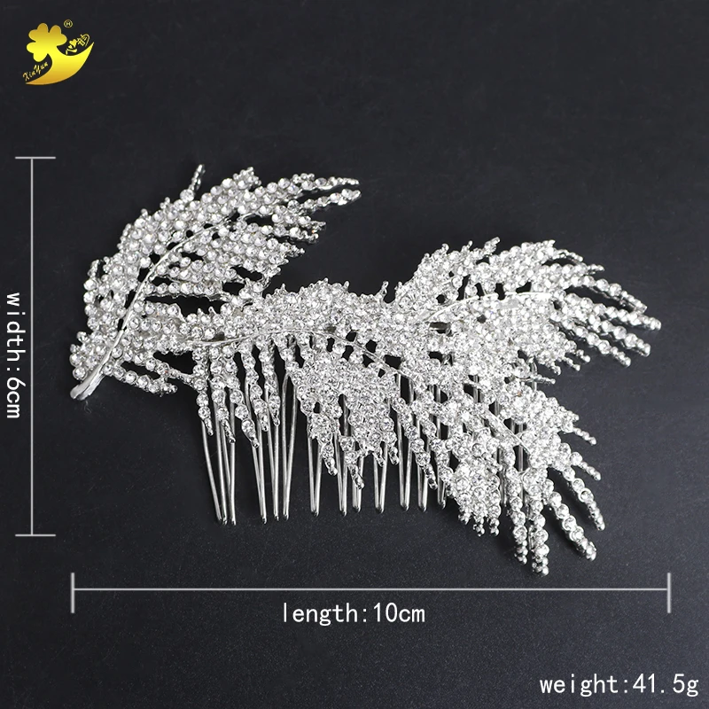 Fashion Floral Bridal Hair Combs Crystal Wedding Jewelry Women Party Hairpins Accessories Rhinestone Headwear | Украшения и