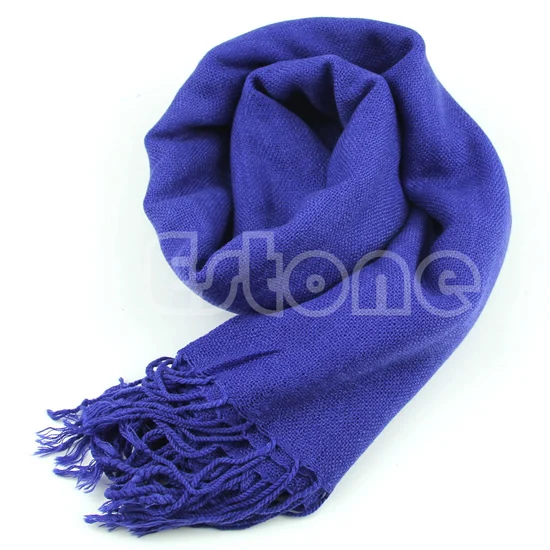 Royalblue 1 шт., женский длинный шерстяной шарф с кисточками, теплые шарфы, зимняя теплая мягкая накидка, шаль, Новинка - Цвет: Royalblue