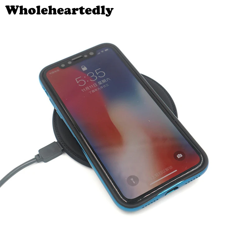Qi Беспроводное зарядное устройство для iPhone X 8 plus Samsung Galaxy Note S8 Plus S7 S6 Edge телефон