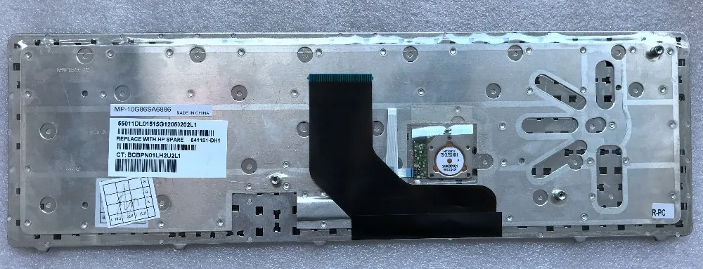 Новая Серебристая английская клавиатура с рамкой для HP EliteBook 8560p 8570P 8560B 6560b 6565b 641181
