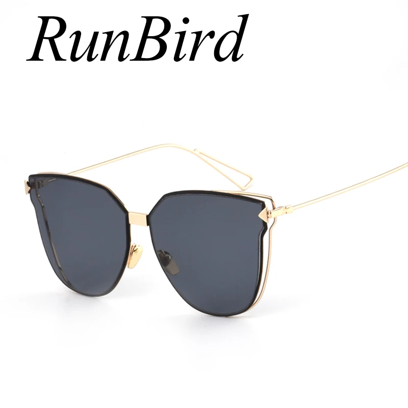 Женские солнцезащитные очки кошачий глаз RunBird дизайнерские Брендовые для женщин