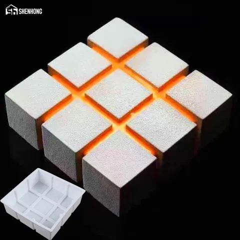 SHENHONG Pop Lava Cube Rock Art, форма для торта, 3D стандартные муссовые формы для выпечки, кондитерские изделия, силиконовые формы
