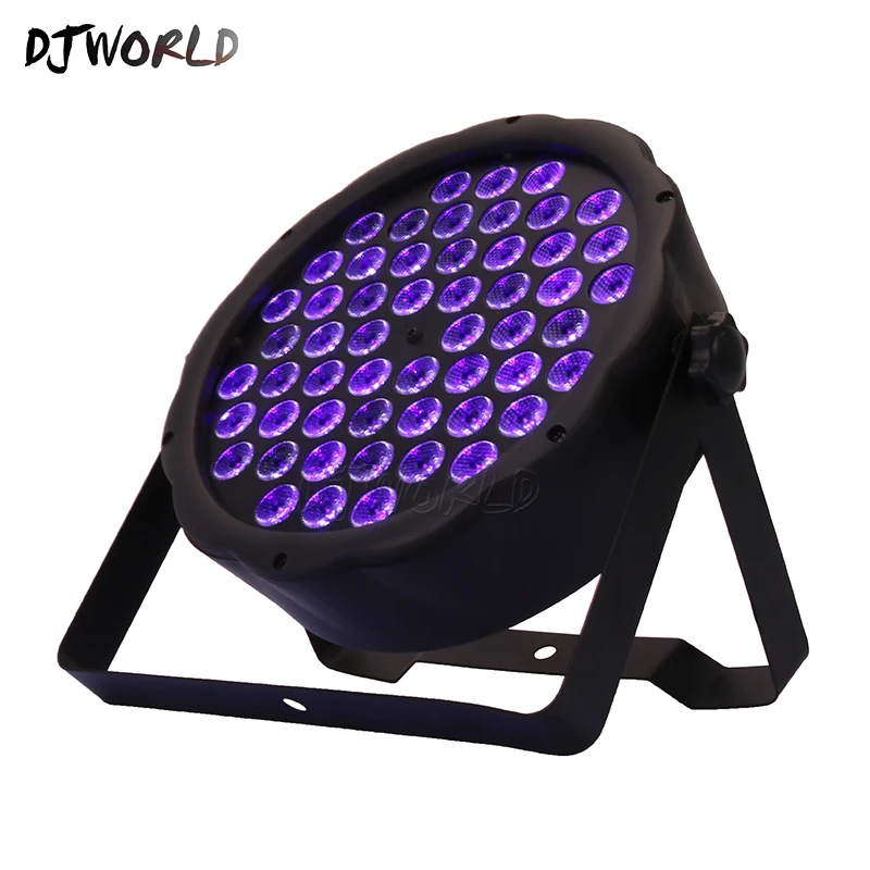 Djworld светодиодный плоский Par 54x3W Фиолетовый Цвет DMX512 сценическое освещение Can для