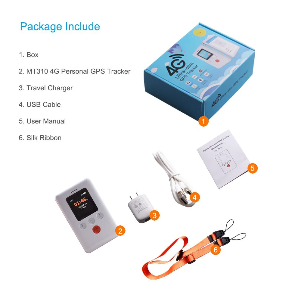 4 г Портативный GPS трекер MT310 HD Сенсорный экран с двусторонним говорить LTE/WCDMA/GSM