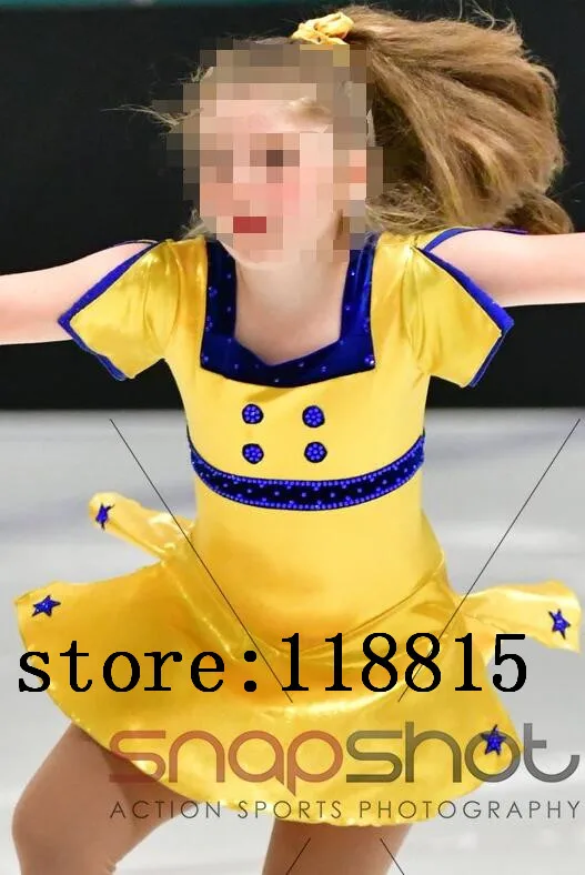 Одежда для фигурного катания 2017 г. Золотой костюм соревнований по фигурному