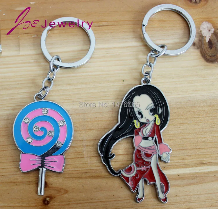 2015 new brand design key chain long black hair red dress girl keychain fashion jewelry for bag accessories car ring ZK203 | Украшения и