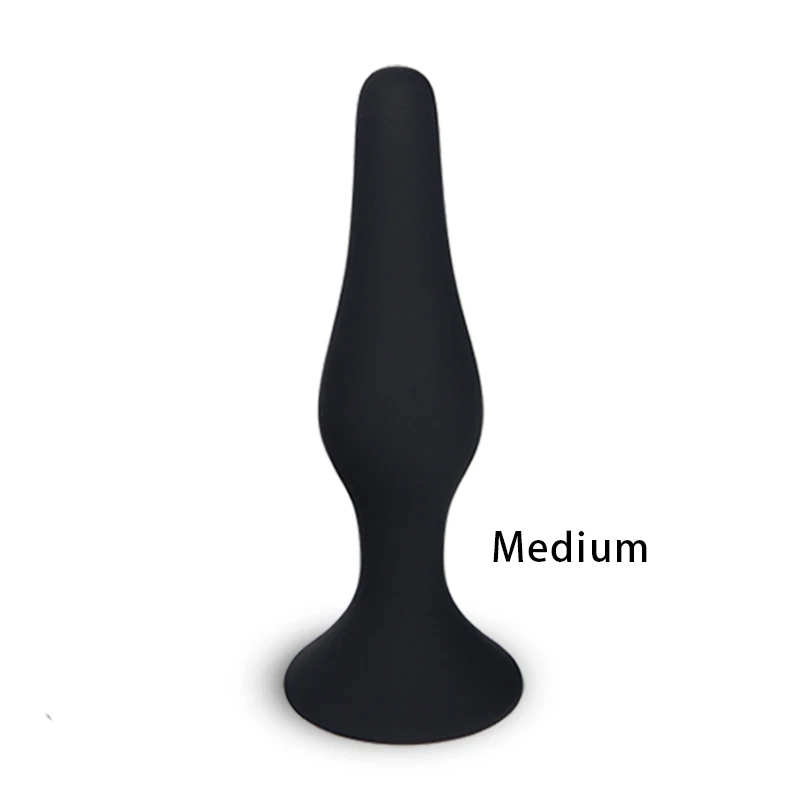 Анальная пробка черного цвета для начинающих силиконовые секс игрушки товары