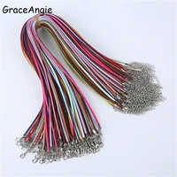 10pcs korean velvet lobster clip suede leather cords mix color suede cord 2 6mm flat leather cord necklace 18 jewelry supplies