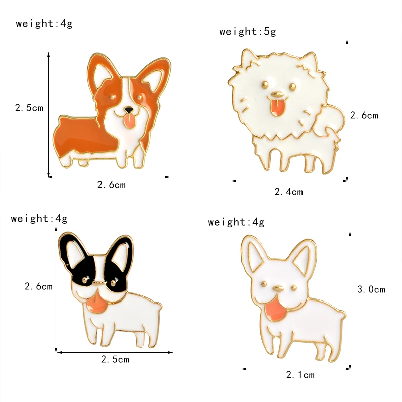 

Tongue Shiba Pomeranin Corgi Bulldog Labrador Puppy Dogs Brooch Collar Corsage Shirt bag cap Jacket Pin Badge Cartoon Jewelry