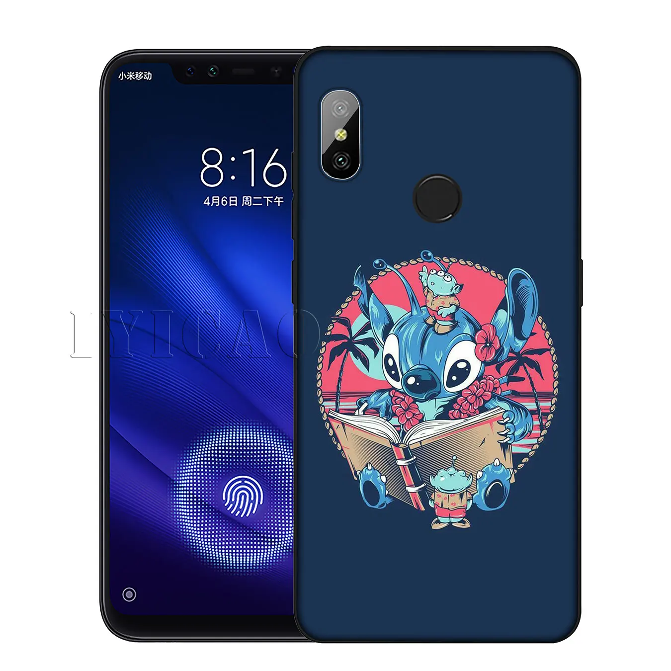 IYICAO cute cartoon Lilo Stitch Colorful Cute Silicone Soft Case for Xiaomi Redmi 6A 5A Note 7 4 4X 5 Plus 6 Pro Black TPU Cover |