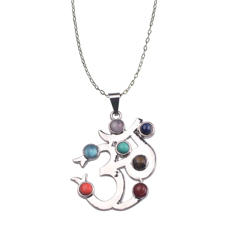 7 Chakra necklace OM Symbol Necklace Reiki healing Spiritual for balancing | Украшения и аксессуары