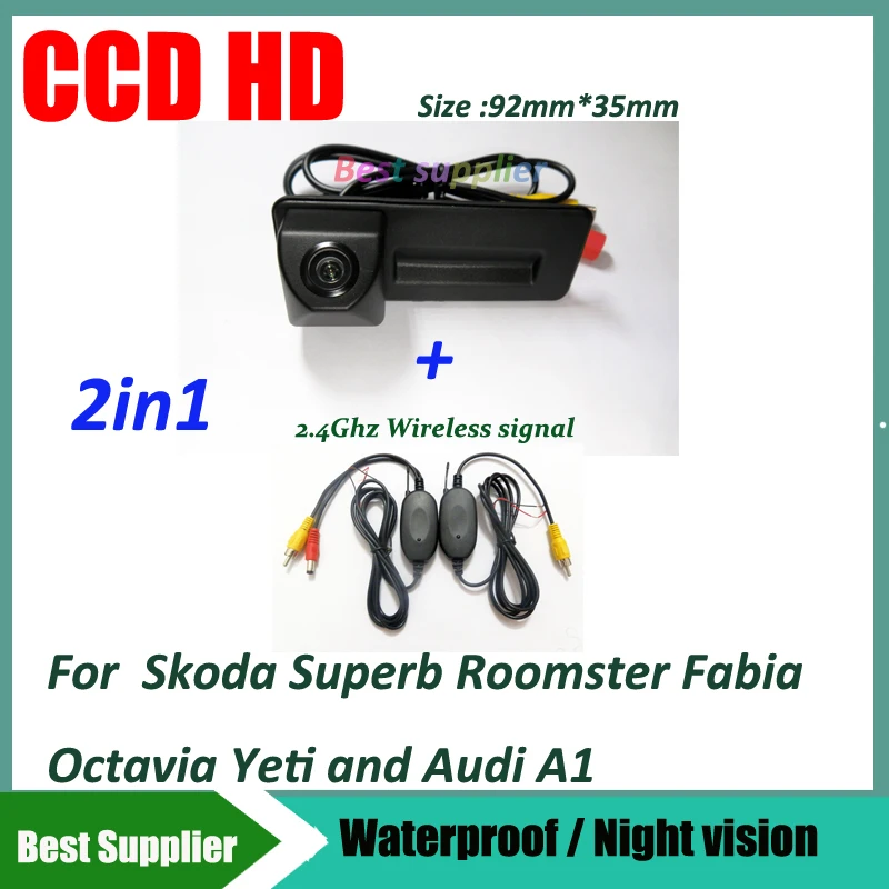 Беспроводная Автомобильная камера заднего вида 2 4G для Skoda Octavia 2010 2012 2013 skoda fabia