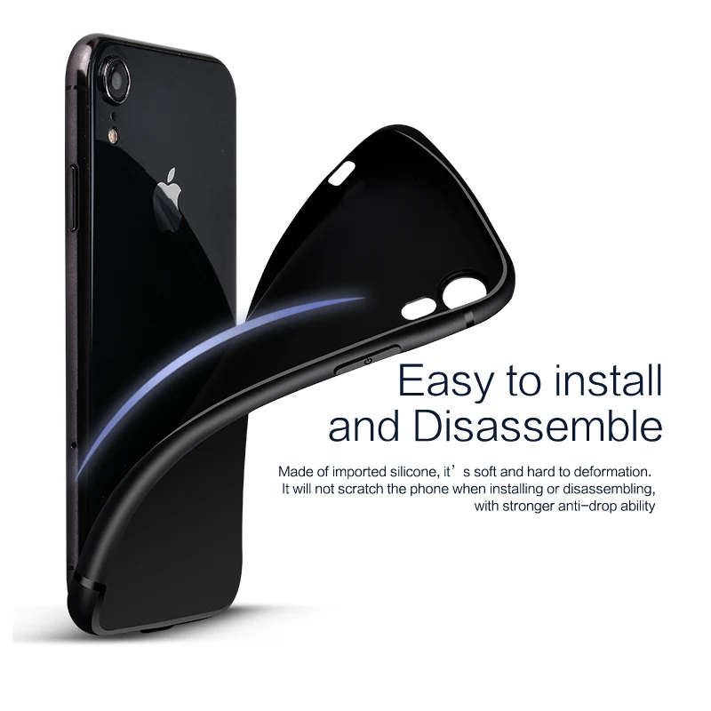 Для Iphone XR чехол для XS TCICPC тонкая Ультра Мягкая силиконовая задняя накладка из ТПУ