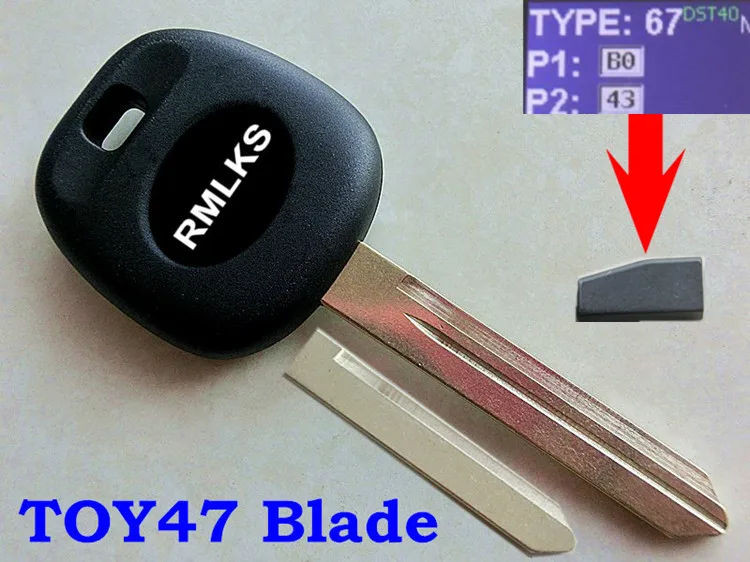 RMLKS транспондер 4D67 чип ключ для Toyota 03-10 Avalon Camry Corolla Uncut TOY43 Blade | Автомобили и