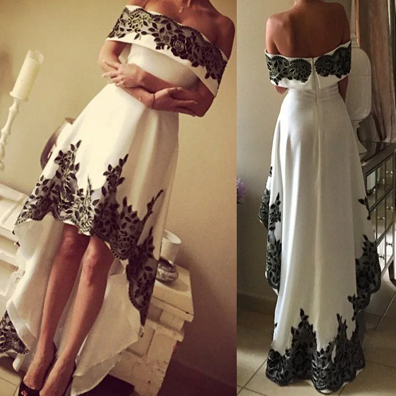 Деловое платье в западном стиле vestidos de coctel вырез лодочкой с открытыми плечами