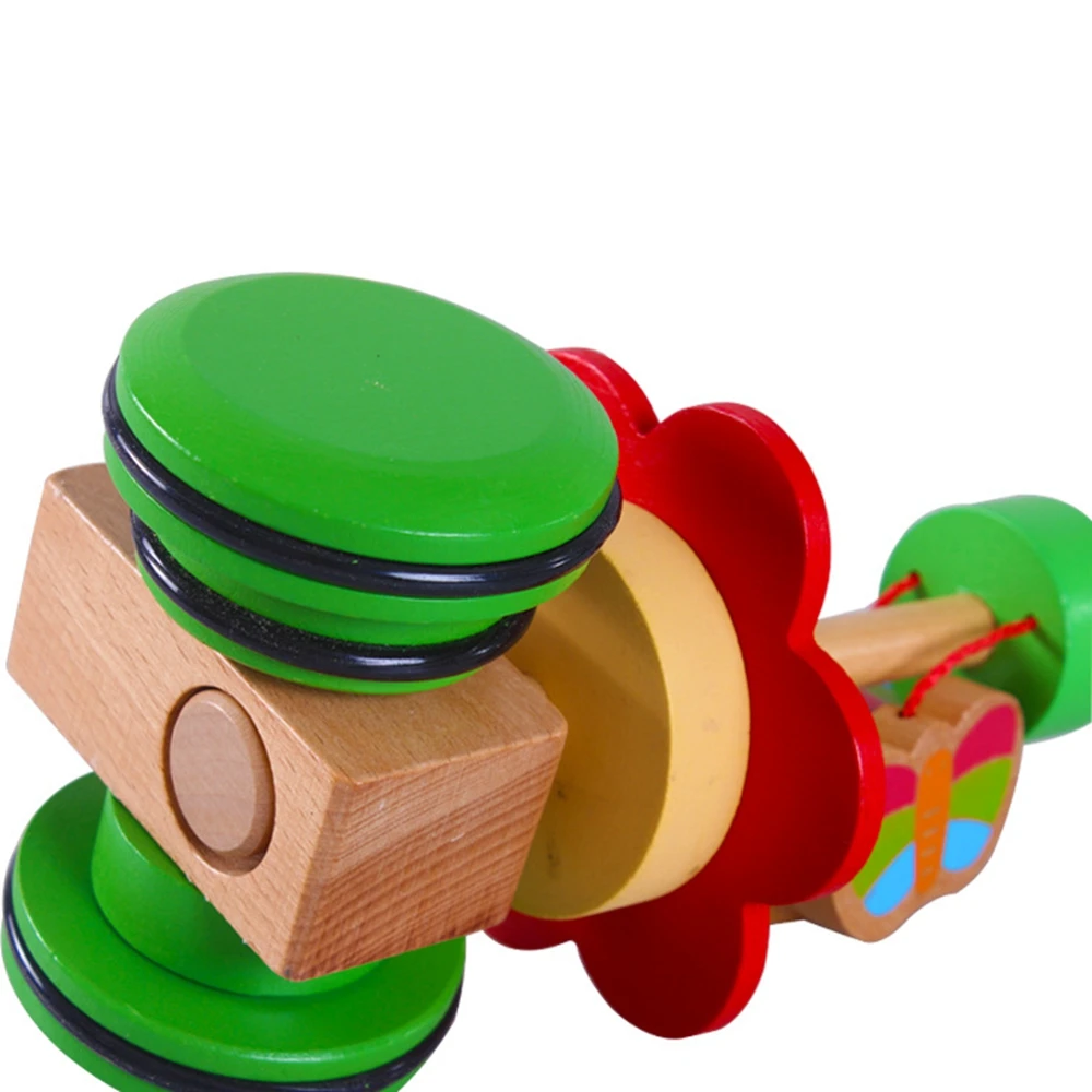 Игрушки для малышей Push/Pull Детские Прогулки деревянные игрушки Бабочка