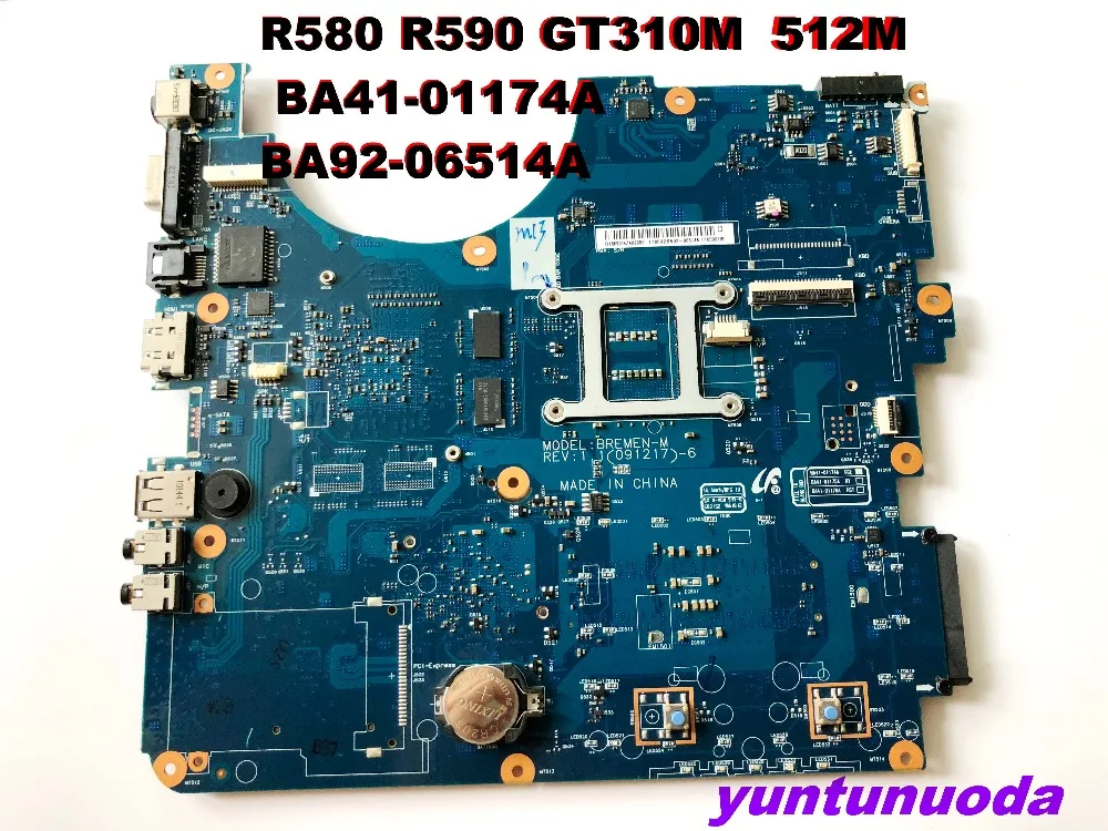 Оригинальная материнская плата для ноутбука Samsung R580 R590 GT310M 512 М протестирована на