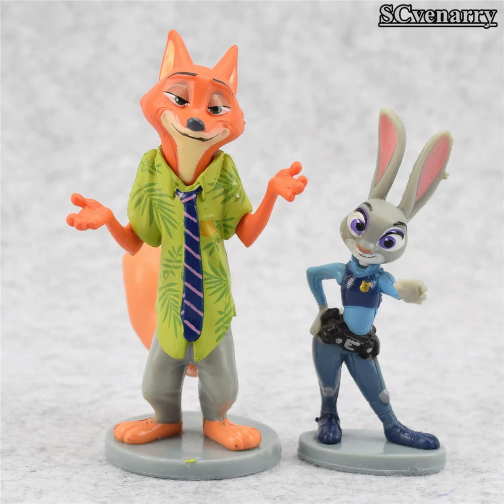Новый мультфильм зверополис Утопия модели Лис Ник Джуди кролик ПВХ фигурка