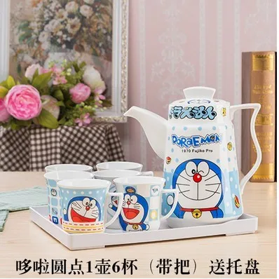Керамический чайный набор Doraemon Beauty кружка кофейная чашка портативный чайных