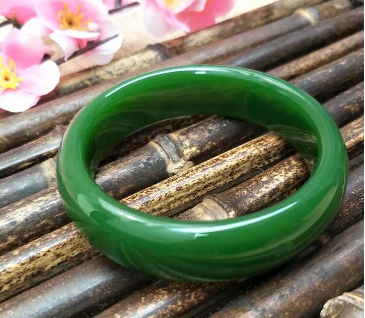 

Natural Product Hetian Jade Belt Spinach Green Jasper Send Mother Bracelet Free Shipping
