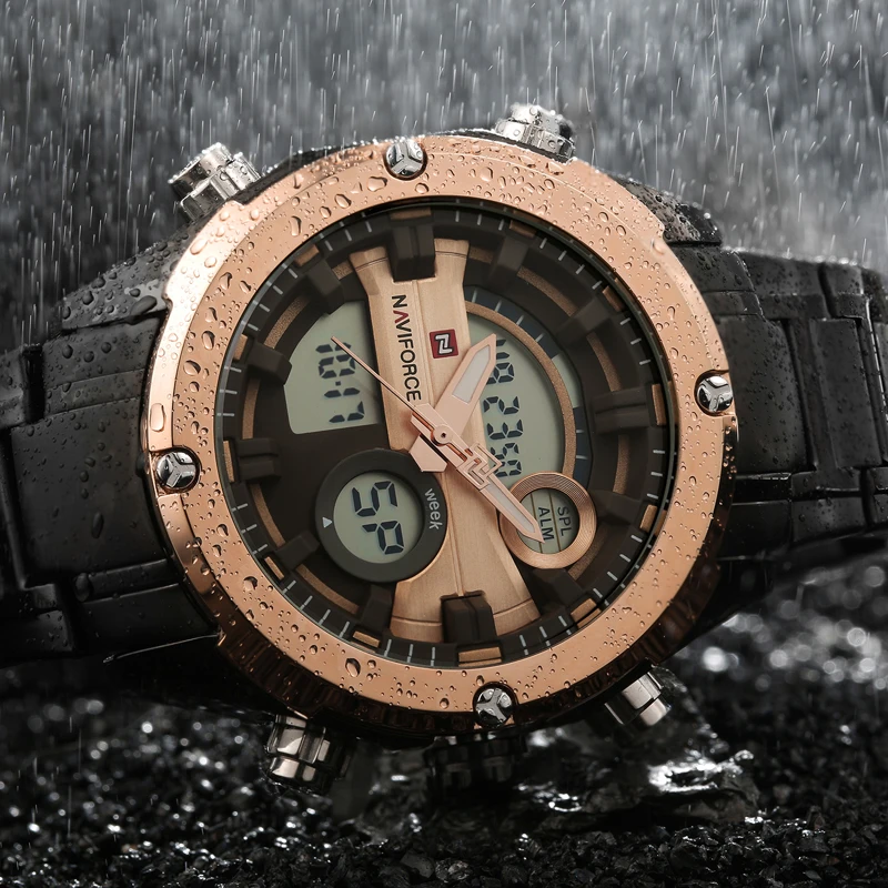 NAVIFORCE Brand Watch Luxury Watches Men Military Waterproof LED Sports Quartz Men's Digital Clock Wrist origin box | Наручные часы