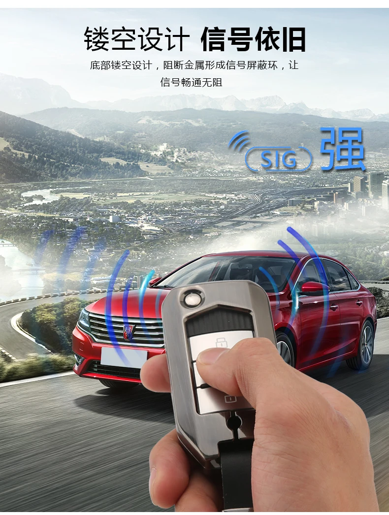 Цинковый сплав ключи чехол для Roewe RX5 год MG ZS 3 чехол для ключей с кнопками крышка автомобиля стиль