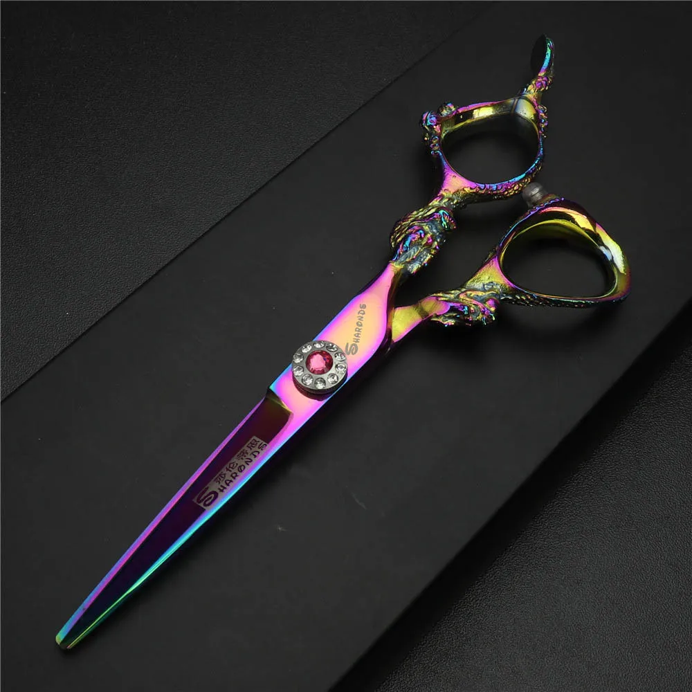 6inch cutter Sharonds Ножницы Парикмахерские парикмахерские 5,5 6 дюймов ножницы Профессиональные ножницы парикмахерские принадлежности фиолетовый дракон makas - Цвет: 6inch cutter