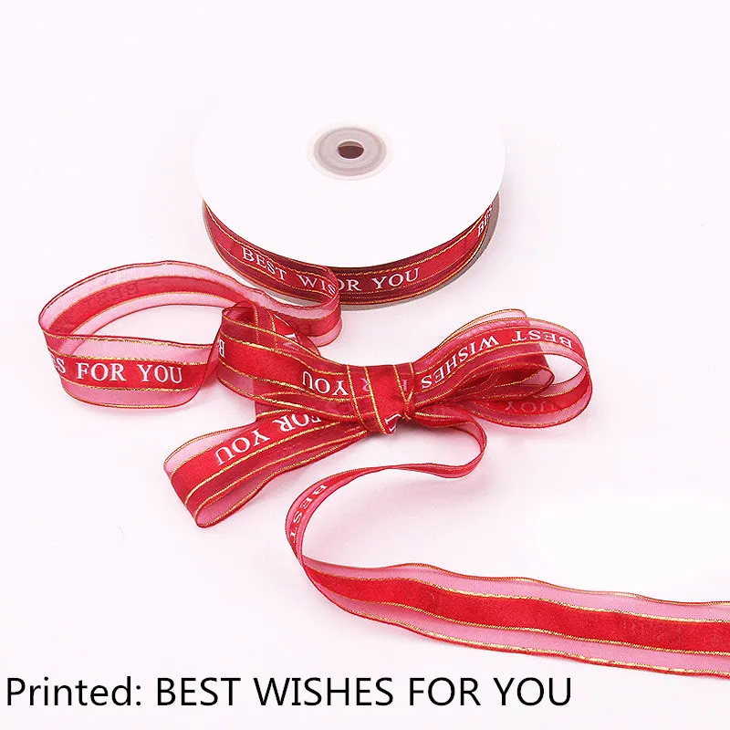 tulle ribbon 3 5 м/рулон 25 мм только для вас печатная полиэфирная лента для свадебного украшения дома DIY ручной работы галстук-бабочка крафт подарки упаковочные ленты - Цвет: tulle ribbon 3